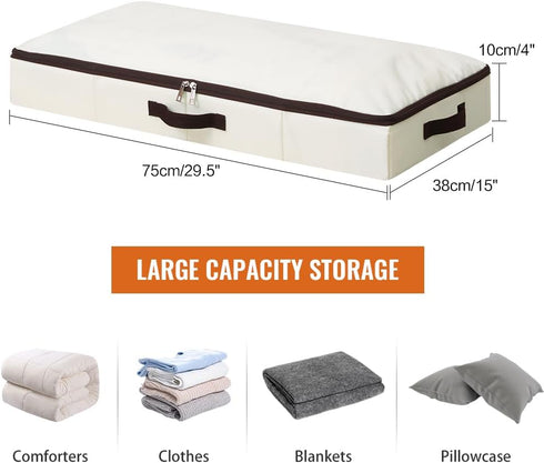 2Pcs 29.5*15*4") iwill CREATE PRO Under-Bed Storage Bins with Sturdy Handles, Toy Storage Organizers, Clothes Storage