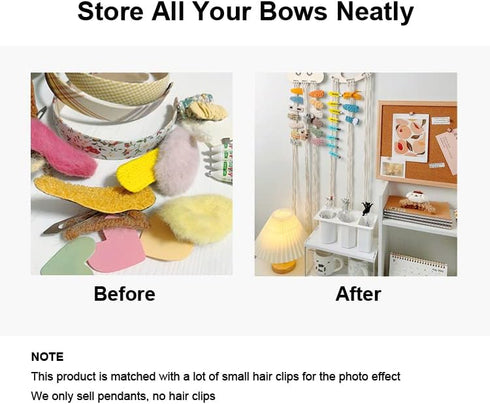 Hiflyer Bow Holder for Girls Hair Bows, Hair Organizer Storage for Hair Accessories (Rainbow)