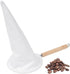 Imusa USA J100-4-50 Coffee Cloth Strainer, White, 1 Count with Wood Handle