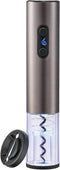 Battery Operated Electric Wine Opener by ELMWAY - Stainless Steel Electric Corkscrew