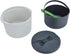 Microwave Rice Cooker Set, 2L Food Grade PP Material with Rice Spoon, Lid, Strainer, Steaming Pot (Green)