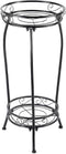Kavlium Plant Stand Indoor OutdoorTall Black Metal Rustproof Stable Plant Stands2 Tier