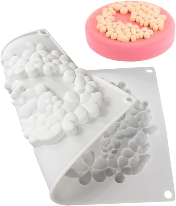 Flower Cloud Shaped Donut Silicone Mold, DIY Chocolate Baking Tools, Cake Decoration Accessories Bakeware