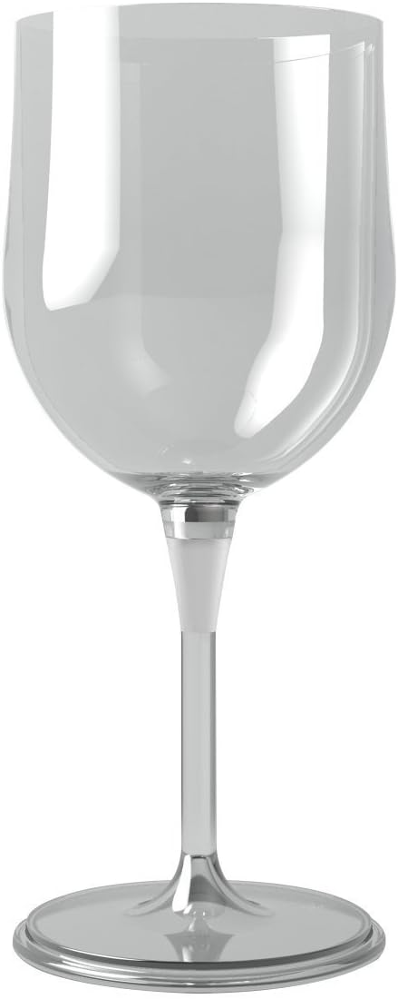 Portable Collapsible Plastic Wine Glass, BPA Free, with Safety Carrier, 1pcs, Transparent