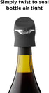 Rabbit Champagne and Wine Sealer, Velvet Black - Airtight Stopper, Keeps Bubbles Fresh Longer
