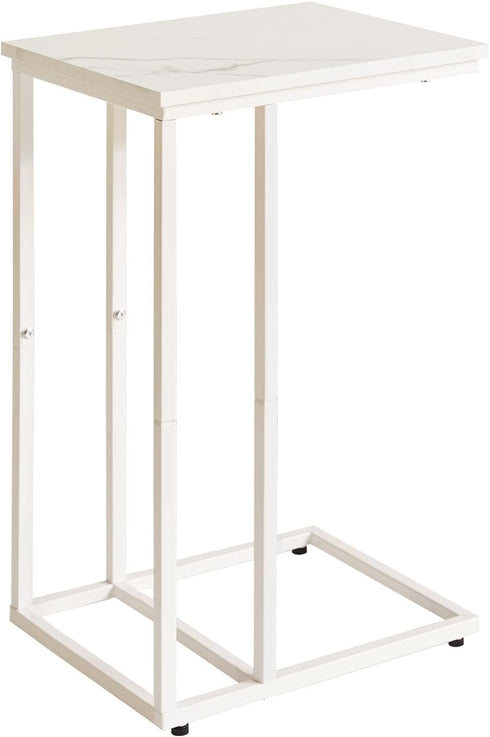 Aibiju C Shaped End Table, Small Side Table for Sofa and Bed,