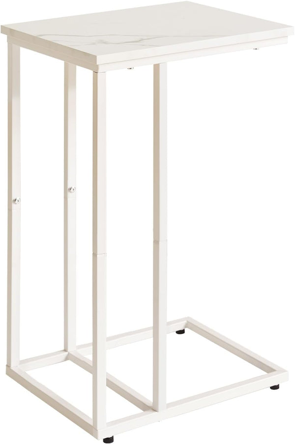 Aibiju C Shaped End Table, Small Side Table for Sofa and Bed,