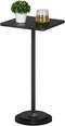 HOOBRO Small Side Table, Square Drink Table, Coffee Martini Table with Pedestal,