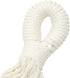 Okuna Outpost Macrame Hanging Fruit Basket Hammock for Kitchen, 6 x 25 x 15 in, White Cotton Modern Under-Cabinet