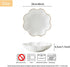 Porcelain Serving Dish,Ceramics Flower Relish Tray with Metallic Rim,Serving Bowls for Wedding,Party Perfect for Small Cereal, Pasta, Salad, Candy and Snacks White 6.6 inch (8 inch) by HOKMOKQOK