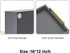 40cm x30cm Serving Trays with Handles, Grey Decorative Serving Tray, Ottoman Trays, Living Room, Bathroom, and Outdoors