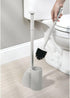 mDesign Hidden Plunger and Brush Set for Toilet Bowl, Modern Toilet Brush and Plunger Combo with Holder Caddy (Aura