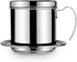 Vietnamese Coffee Drip Filter, Stainless Steel Pour Over Coffee Dripper, Portable Infuser for Camping (Silver)