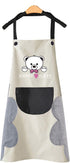 V-shine Women Kitchen Apron with Adjustable Neck and Hand Wipe Pockets for Cooking Baking
