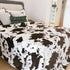 Country Cozy 90"x108" Fleece Blanket King Size, Oversized Soft Plush Cow Print Throw, Full Size Blankets for Bed Couch