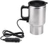 Car Electric Mug, 12V 450Ml Stainless Steel Travel Heating Cup for Coffee Tea, Travel Car Kettle with Airtight Lid,