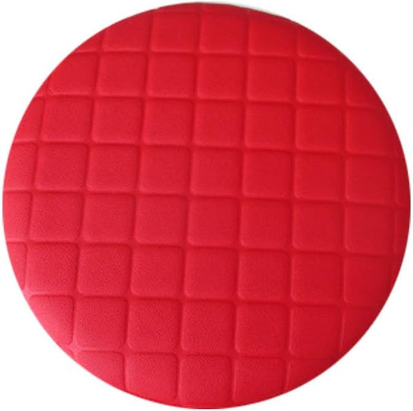 Levoberg Round Stool Cushion Faux Leather Barstool Chair Cover with Elastic (30cm/11.8inch, Red-Lattice)