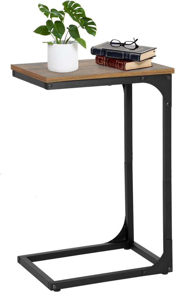 PayLessHere C-Shaped End Table Couch Table That Slide Under Small Side Tables for