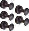 BigBig Home Bronze Towel Hooks, 5 Pack Oil Rubbed Finish Bathroom Wall Hook for Robe and Clothes