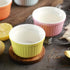 Ramekins 6oz Oven Safe, Creme Brulee and Souffle Dishes, Porcelain Baking Bowls, Set of 6, Pink