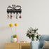 Mr Mrs Coat Rack Wall Mount, 11.8×7.3inch Wood Family Key Holder with 5 Alloy Hooks for Home Decor