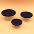 CIBI Food Storage Container Lids (4 Cups, Black - 6PK) for Pyrex and Anchor Round Glass Containers