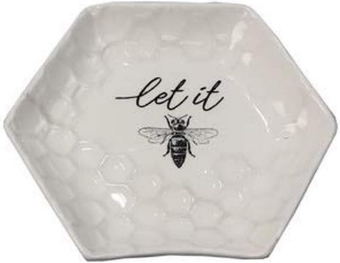 Youngs Ceramic Bee Spoon Rest, Large Spoon Holder for Cooking Spoons, Spatula, Ladle, Heat Resistant Utensil Rest, 5"x5"