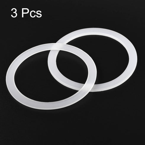 MECCANIXITY White Silicone Gasket Seal for Coffee Maker, Replacement Ring 72x88x2.5mm for 12-Cup Aluminium Pot, Pack of