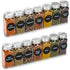 BEST VALUE 14 Large Glass Spice Jars, 6oz, Includes 126 Chalkboard Labels & 113 PVC Clear Labels