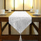 ShinyBeauty Sequin Tassel Table Runner - Silver 12in x 90in Sequin Table Runners with Tassels for Rustic Fall Home