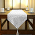 ShinyBeauty 12x48-Inch Silver-Tassel Table Runner, Small Sequined Sparkly Decor for Christmas Dinner