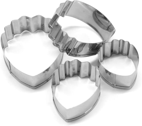 AK ART KITCHENWARE Peony Cutter & Veiner Cake Decorating Supplies - Stainless Steel Cookie Cutter & Silicone Mold