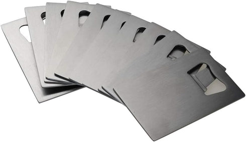 Ramddy Stainless Steel Credit Card Size Beer Bottle Opener, 10 Pcs