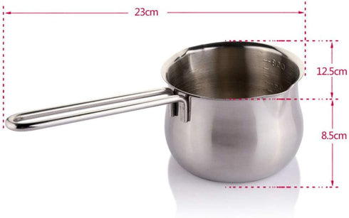 Saucepan, Stainless Steel Milk Pan 12cm, Soup Pot for Induction and Oven, Non Stick Milk Pot, Dishwasher Safe Cookware(Sliver) by LVOERTUIG