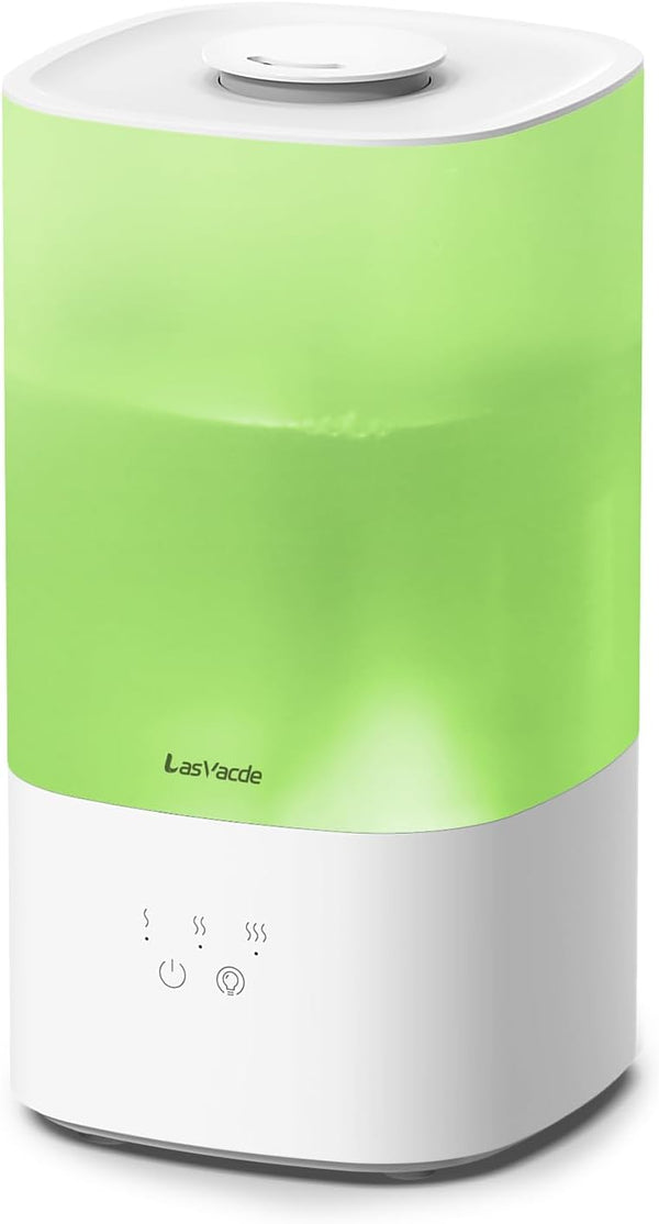 LasVacde 2.5L Humidifiers for Bedroom, Top Fill Cool Mist Humidifiers for Large Room,