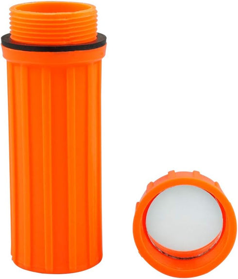 3-in-1 Orange Waterproof Match Storage Box with Firestarter Flint by SE
