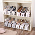 Pack 12 3-Level of Pcs Shoe Slot Organise Storage Adjustable Height Shoe Organiser- Non-Slip Space Saver Shoe Holder