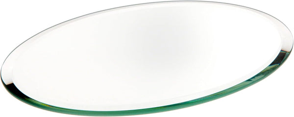 Plymor 4" x 6" Oval Beveled Glass Mirror, Pack of 3, 3mm Thick
