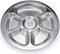 Litewoo Round Divided Plate Stainless Steel 6 Sections