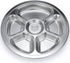 Litewoo Round Divided Plate Stainless Steel 6 Sections