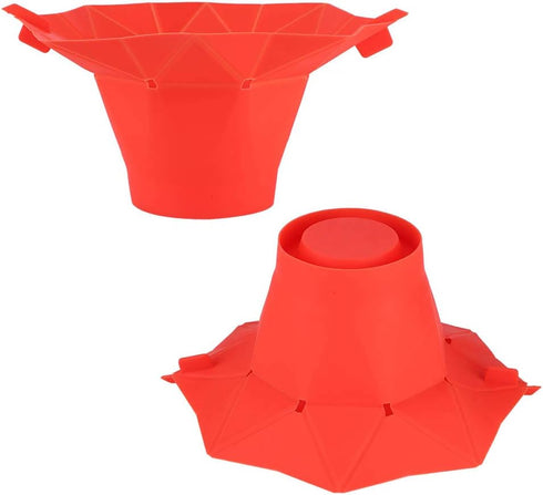 Red Folding Popcorn Bowl, Microwave Oven Popcorn Popper, DIY Silicone Maker for Home Kitchen