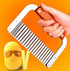 Super Leader Crinkle Cutting Tool for French Fry Slicing, Stainless Steel Blade, Wooden Handle, Vegetable Chopper (1)
