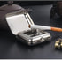Stainless Steel Mini Pocket Ashtray, Portable Cigarettes Ash Tray with Lid, Compact Car Supplies for Office, Home