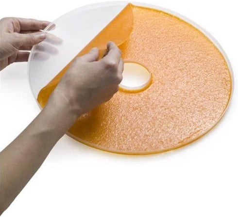Non-stick Round Fruit Leather Roll Up Tray, Silicone Dehydrator Sheets for Food Machine Dryer, Fruit Roll Sheets