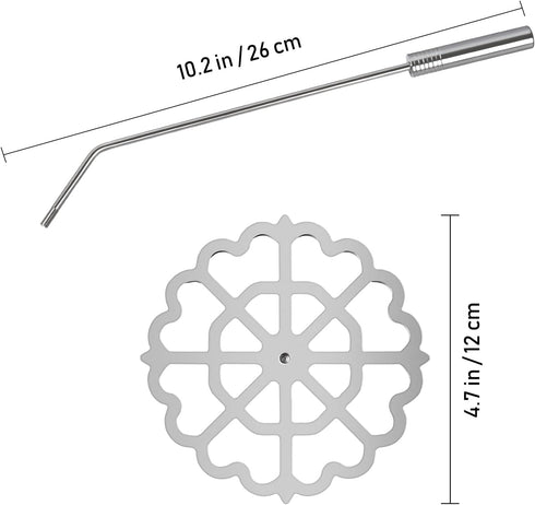 Bunuelos Mold with Handle, Rosette Timbale Iron Set, Aluminum Waffle Molds with Handle for Funnel Cake, Mexican Rosette
