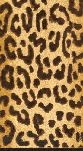 Hand Towels or Paper Guest Towels Leopard Animal Print 30 Count Chic