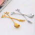 Appetizer Cake Fruit Forks Set of 8, Gold Leaf Cocktail Picks for Wedding Party and Kitchen Use