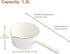 1.2L Saucepan, Nonstick Milk Pan with Pour Spouts, Butter Warmer, Melting Milk Boiling Porridge Soup Saucepan Gas Stove Enamel Milk Pot with Handle for Home Kitchen(White) by Saycker