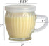 8 pack 4 oz of Wide Mouth Crystal Jelly Cup with Handle Lids(PE) and Spoons,Airtight Clear Glass Pudding Yogurt