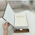 Set 2 Upgraded Decorative Books for Home Decor - Coffee Table Faux Books for Decoration, Linen Fake Book Storage Box